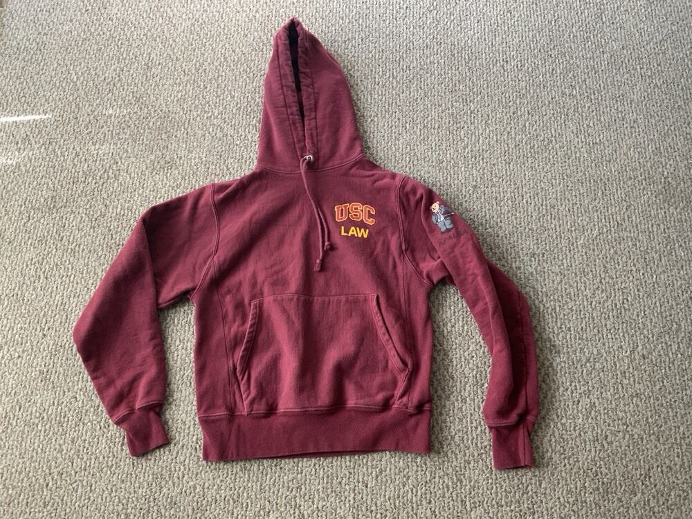 Vintage 90s USC Law School Champion Reverse Weave Hoody Sweater Small Unisex